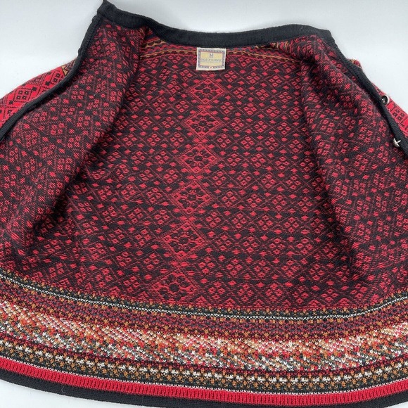 Dale of Norway Wool Cardigan Sweater Womens Small Red - Picture 5 of 8